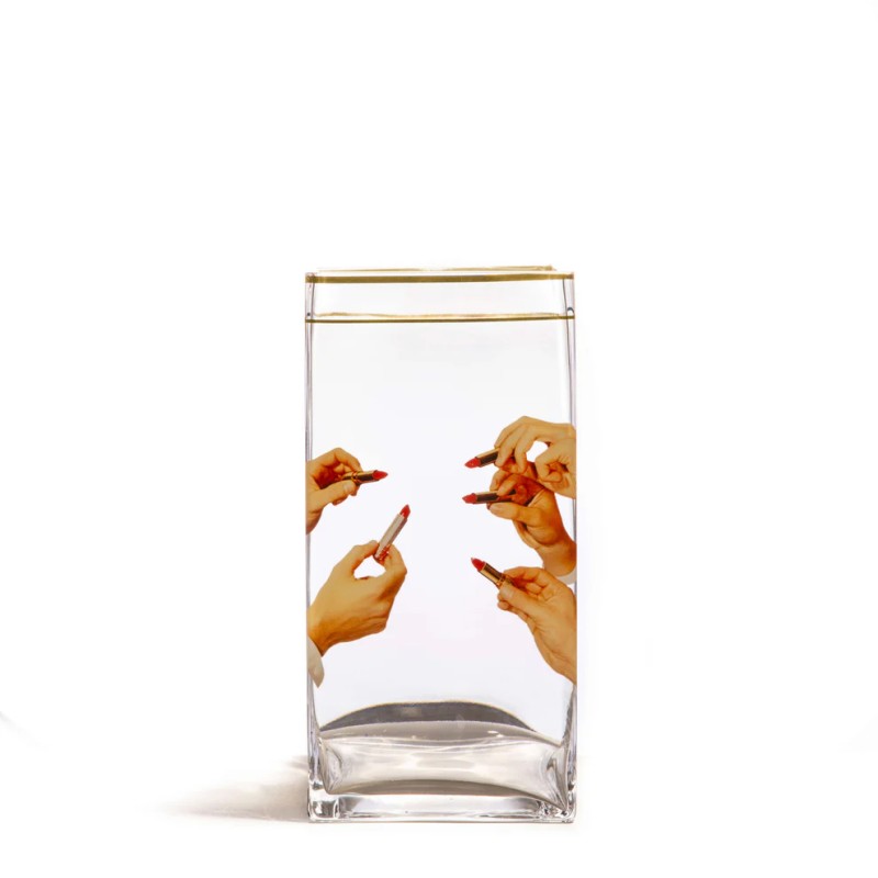 SELETTI TOILETPAPER HOME - Vaso di Vetro Grande Rossetti