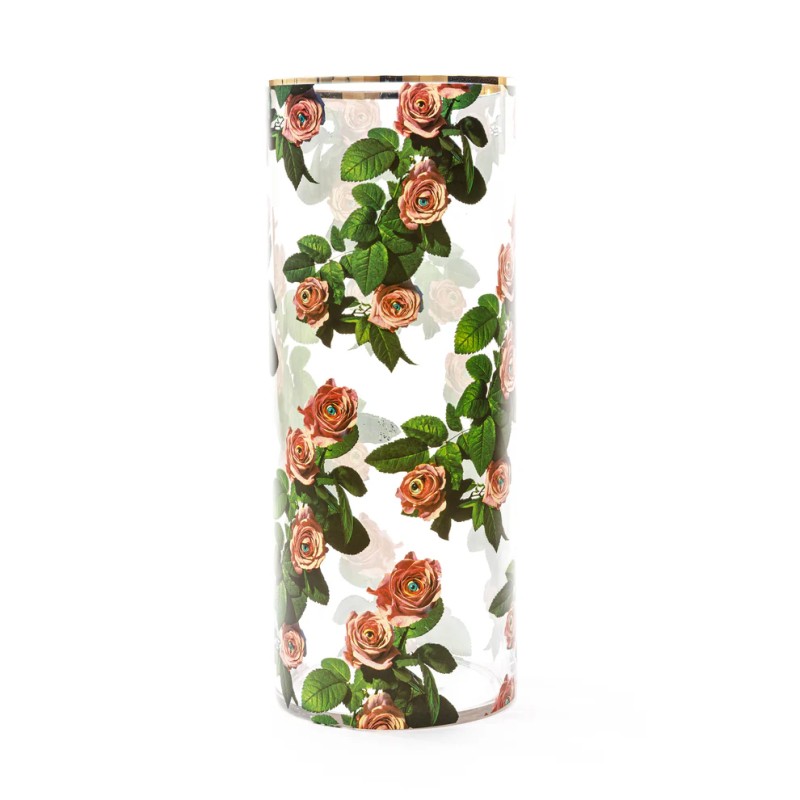SELETTI TOILETPAPER HOME - Vaso di Vetro Cilindrico Rose