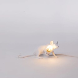 SELETTI Mouse Lamp Bianco Steso