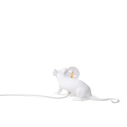 SELETTI Mouse Lamp Bianco Steso