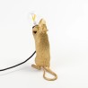 SELETTI Mouse Lamp Dorato in Piedi