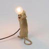 SELETTI Mouse Lamp Dorato in Piedi