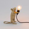 SELETTI Mouse Lamp Dorato in Piedi