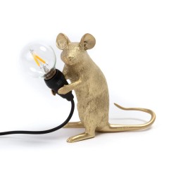 SELETTI Mouse Lamp Dorato...