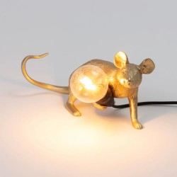 SELETTI Mouse Lamp Dorato Steso