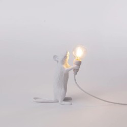 SELETTI Mouse Lamp Bianco in Piedi
