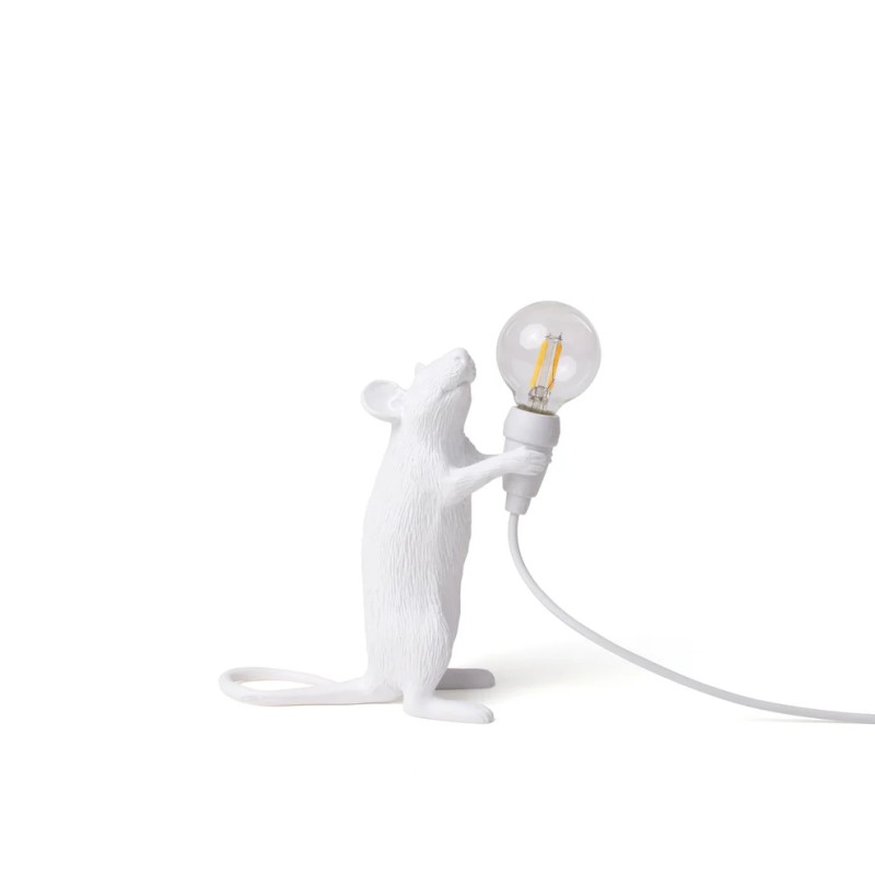 SELETTI Mouse Lamp Bianco in Piedi