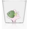 ICHENDORF MARINE GARDEN - Bicchiere con Pesce Verde e Alga Rosa