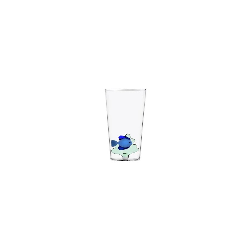ICHENDORF MARINE GARDEN - Bicchiere Longdrink con Pesce Blu e Alga Verde