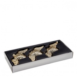 MATHILDE CREATIONS - Set di Tre Cuori in Vetro Glitterato