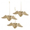 MATHILDE CREATIONS - Set di Tre Cuori in Vetro Glitterato