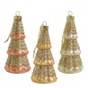 MATHILDE CREATIONS - Set di Tre Alberi di Natale di Vetro
