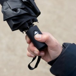 FISURA - Ombrello Pieghevole "Cazzo di Pioggia" NERO