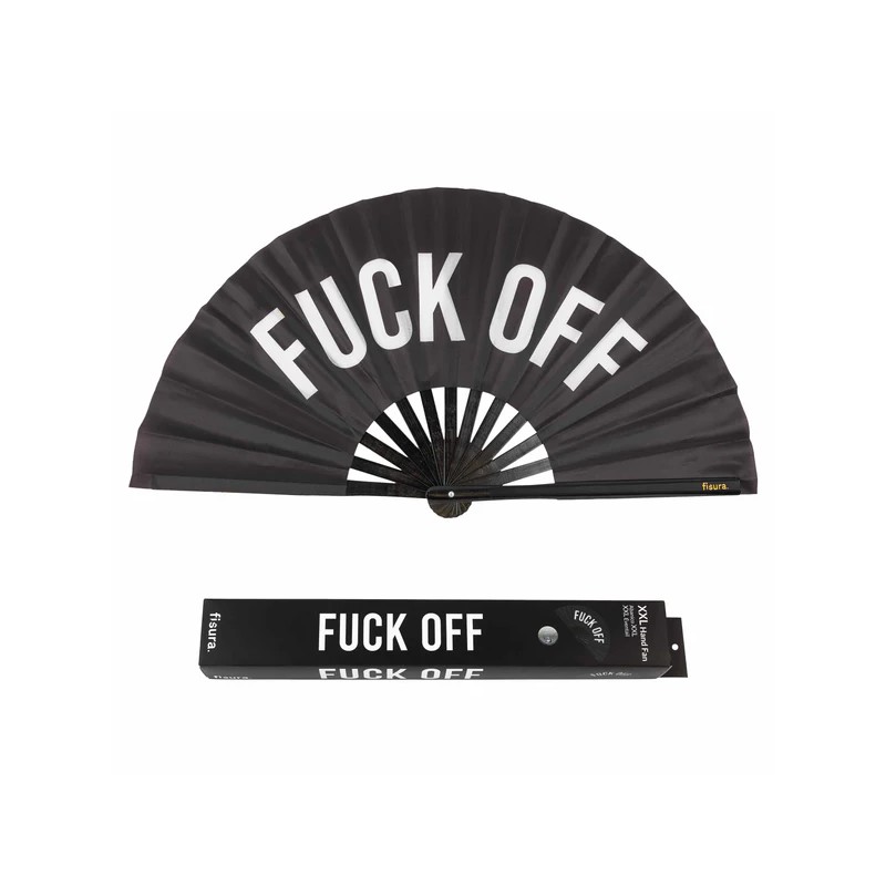 FISURA - Ventaglio XXL "Fuck Off" NERO