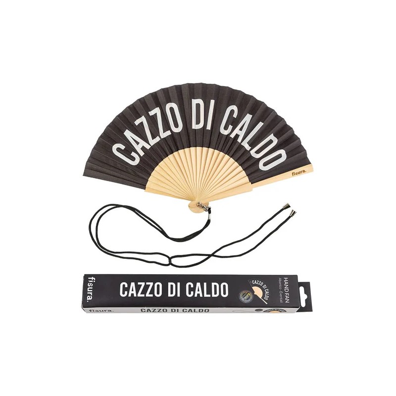 FISURA - Ventaglio "Cazzo di Caldo" NERO