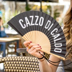 FISURA - Ventaglio "Cazzo di Caldo" NERO