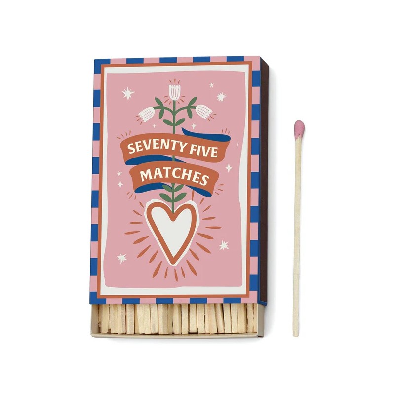 PADDYWAX ADOPO "HEARTS" - Fiammiferi in Scatola da 75 Pezzi