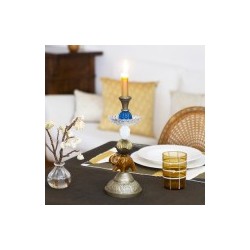 MIHO - CANDELABRO ARTIGIANALE "BLUE MOON"