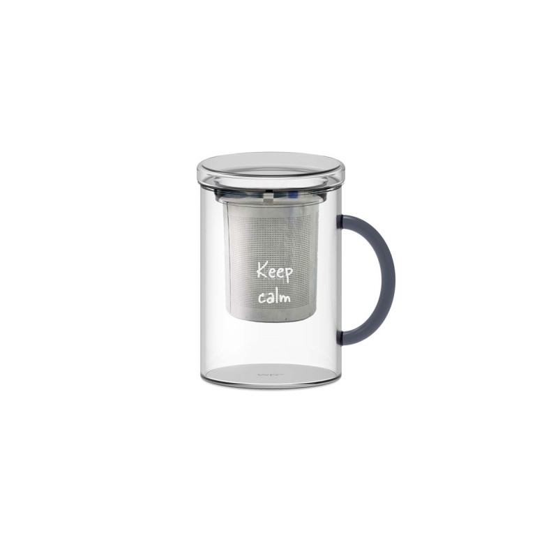 WD LIFESTYLE - Tisaniera in Vetro Borosilicato con Manico Nero