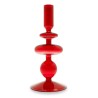 WD LIFESTYLE - Porta Candela in Vetro Borosilicato 20cm ROSSO