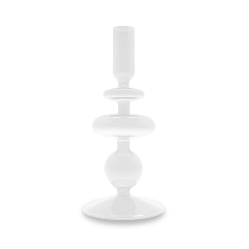 WD LIFESTYLE - Porta Candela in Vetro Borosilicato 20cm TRASPARENTE