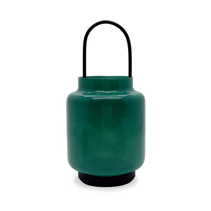 WD LIFESTYLE - Lanterna in Vetro 24cm VERDE