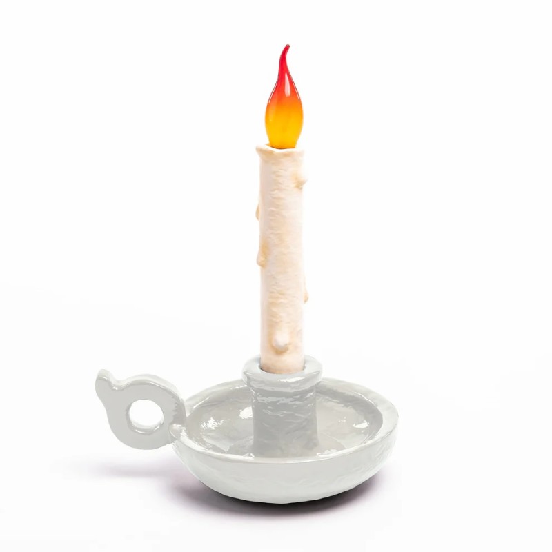 SELETTI STUDIO JOB BLOW - Lampada LED "Grimm" Bianca