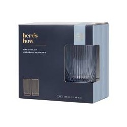 HERE'S HOW GLASSWARE - Bicchiere Highball "Stella" Blu