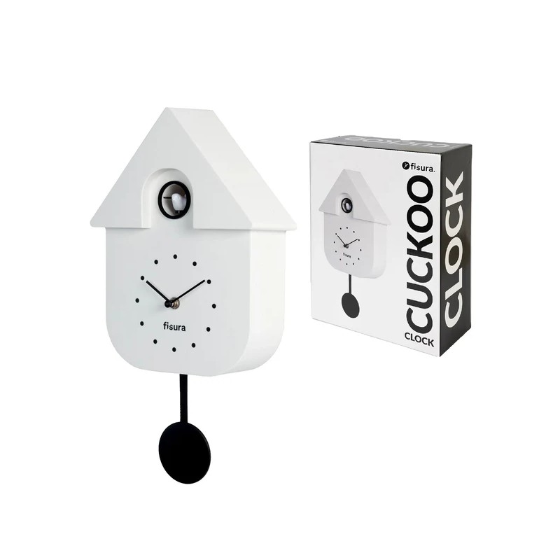 FISURA - Orologio a Cucù Bianco con Quadrante Nero