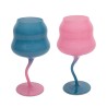 WD LIFESTYLE - Set di Due Calici Cocktail Multicolore | AZZURRO E ROSA