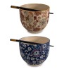 WD LIFESTYLE - Set di Due Ciotole da Ramen e Due Bacchette | BIANCO, ROSA E BLU