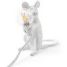 SELETTI Mouse Lamp Bianco Seduto