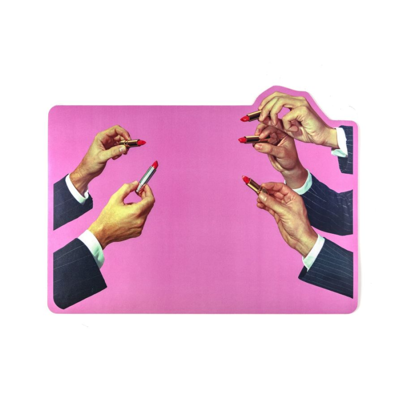 SELETTI TOILETPAPER HOME - Tovaglietta Rosa Rossetti