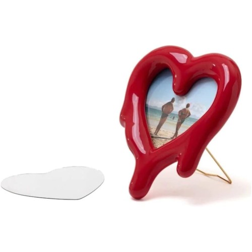 SELETTI Melted Heart Specchio e Cornice Rosso