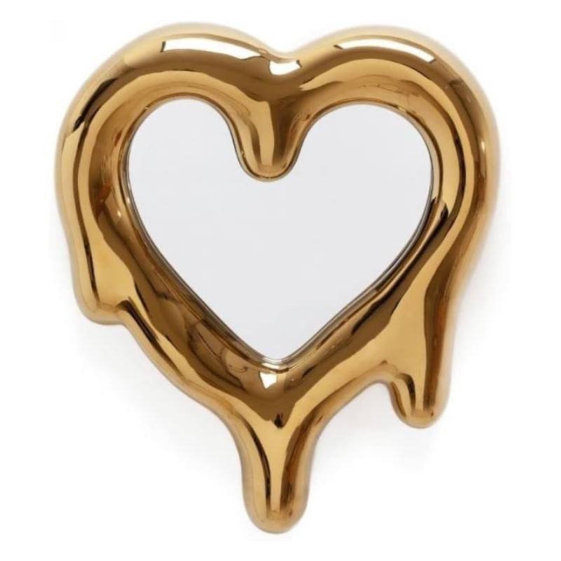 SELETTI Melted Heart Specchio e Cornice Oro