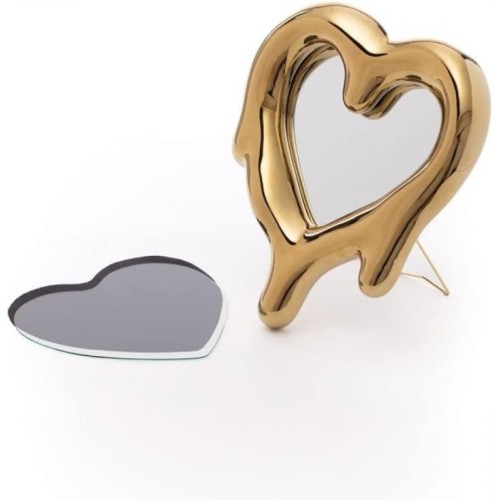 SELETTI Melted Heart Specchio e Cornice Oro