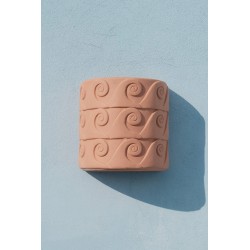 SELETTI MAGNA GRAECIA - Vaso Terracotta da parete Onde