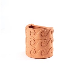 SELETTI MAGNA GRAECIA - Vaso Terracotta da parete Onde