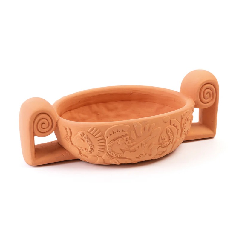 SELETTI MAGNA GRAECIA - Vaso Centrotavola in Terracotta