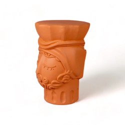 SELETTI MAGNA GRAECIA - Sgabello in Terracotta Uomo